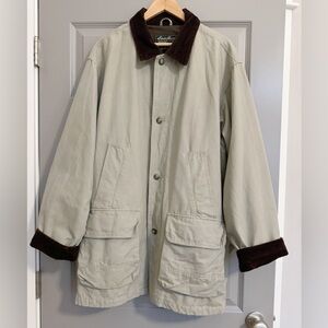 Vintage Eddie Bauer Men’s Barn Chore Coat with Corduroy Collar and Cuffs